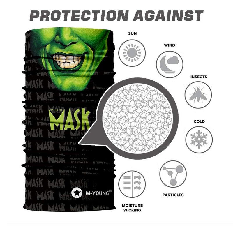 M-YOUNG Skull Face Mask Bandanas, Neck Gaiter, Headwear, Magic Scarf, Headband for dust Sun Wind - Image 2